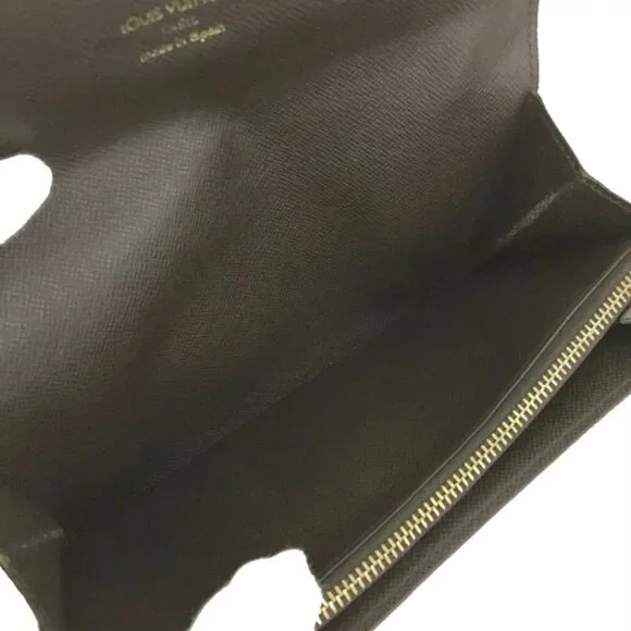 LOUIS VUITTON DAMIER PORTEFEIULLE SARAH LONG BIFOLD WALLET BROWN - Picture 7 of 7